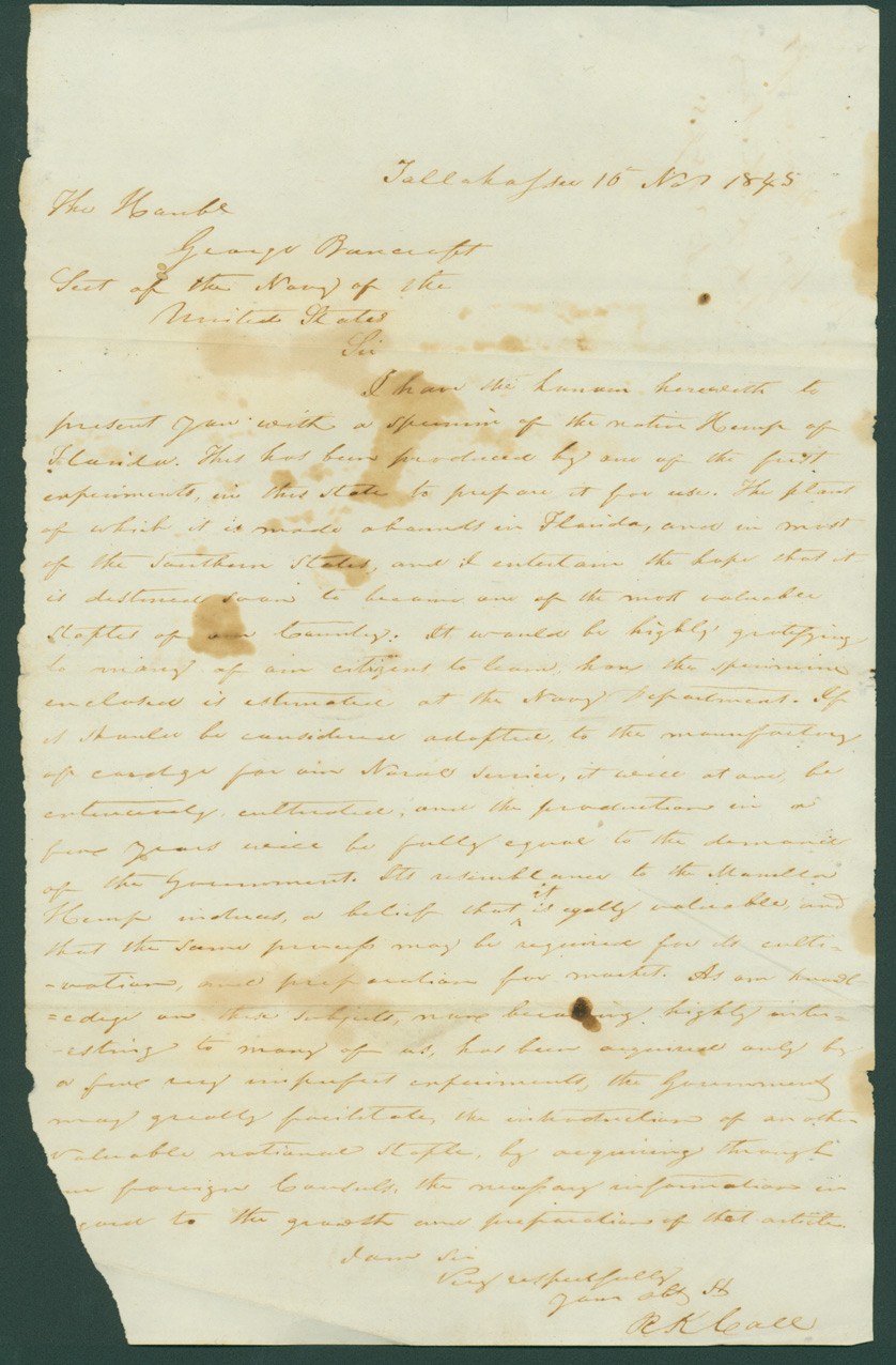 CALL FAMILY PAPERS - Box: 1 Folder: 4 Item: 6
