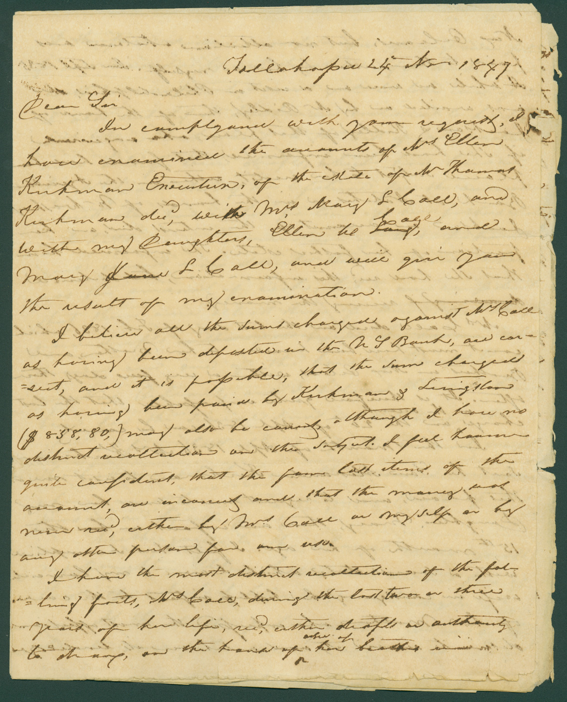 CALL FAMILY PAPERS - Box: 1 Folder: 4 Item: 12