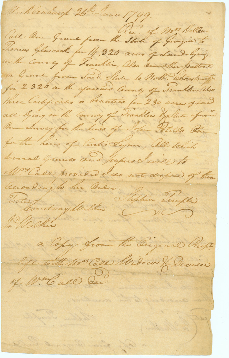 CALL FAMILY PAPERS (continued) - Box: 5 Folder: 1 Item: 1