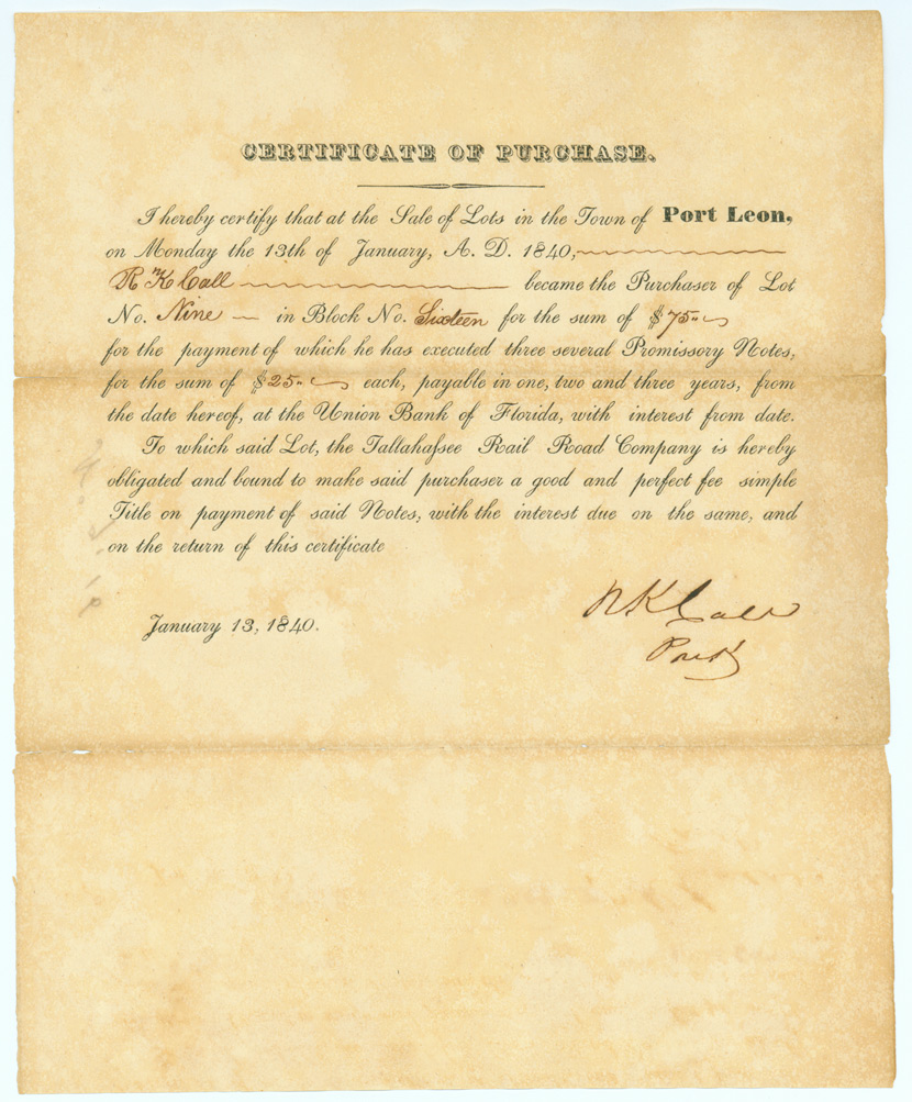 CALL FAMILY PAPERS (continued) - Box: 5 Folder: 2 Item: 22