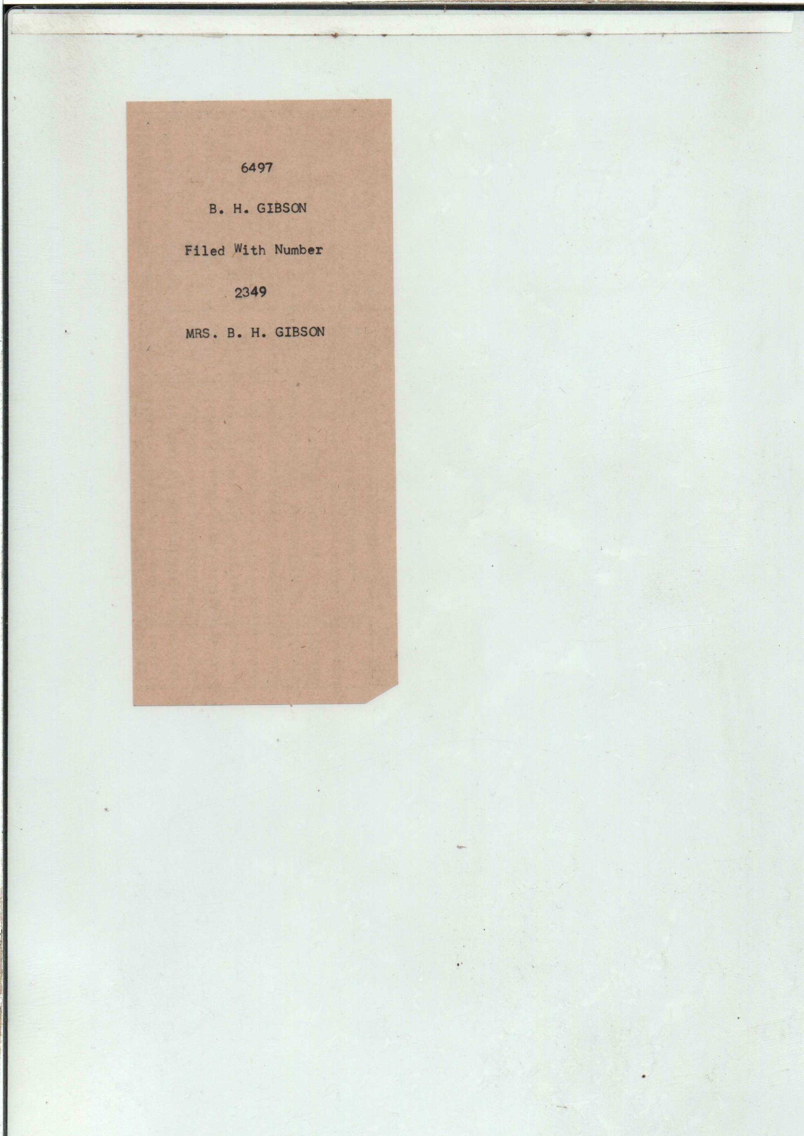 GIBSON, Benjamin H.
