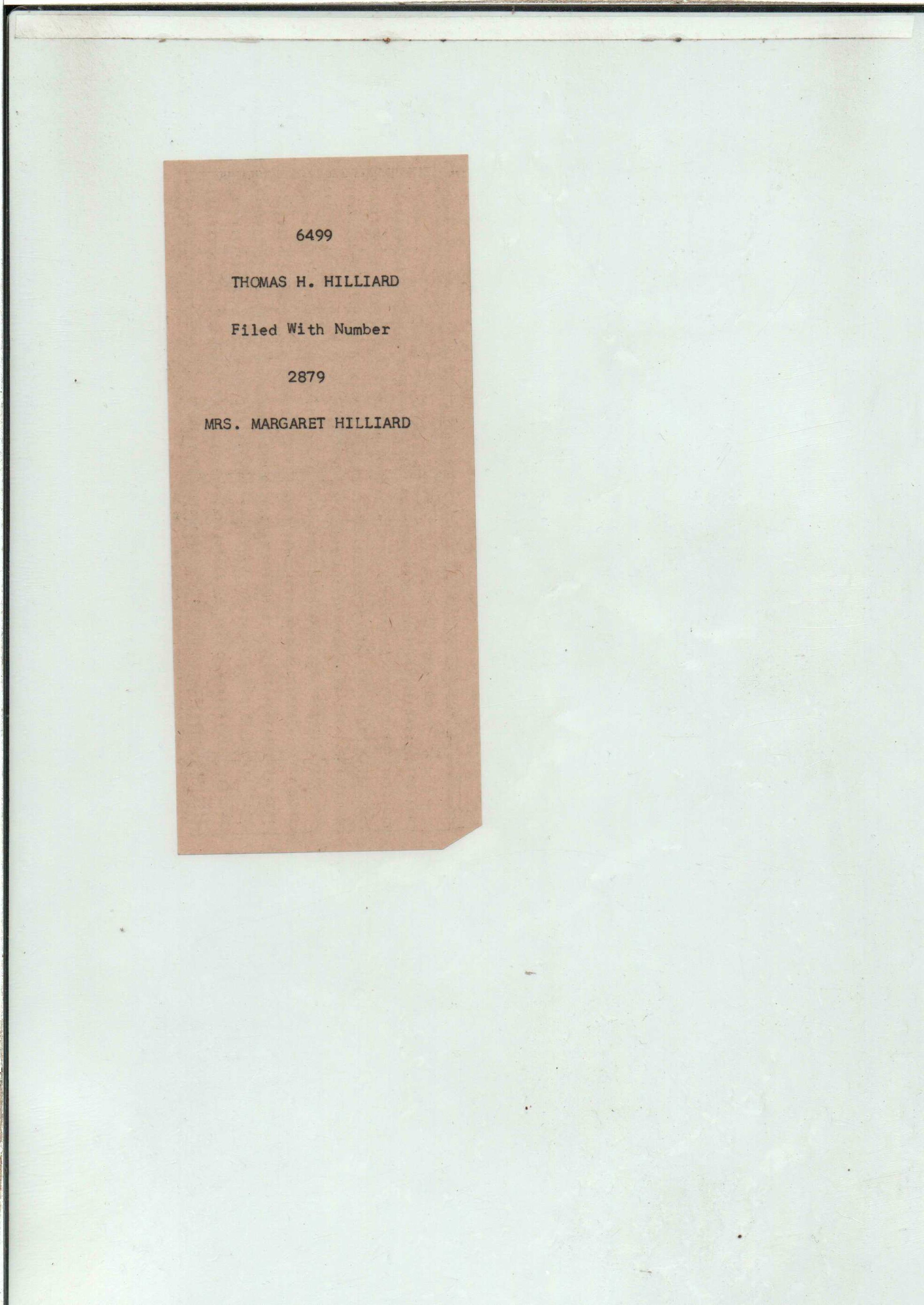 HILLIARD, Thomas H.
