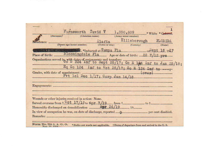 David V Farnsworth
