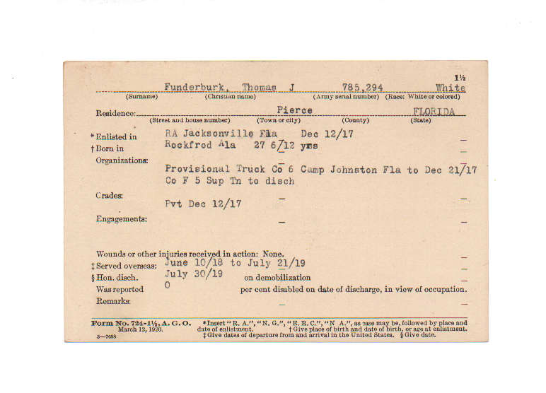 Thomas J Funderburk