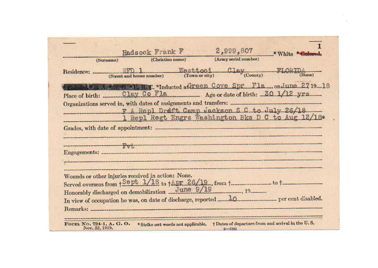 Frank F Hadsock