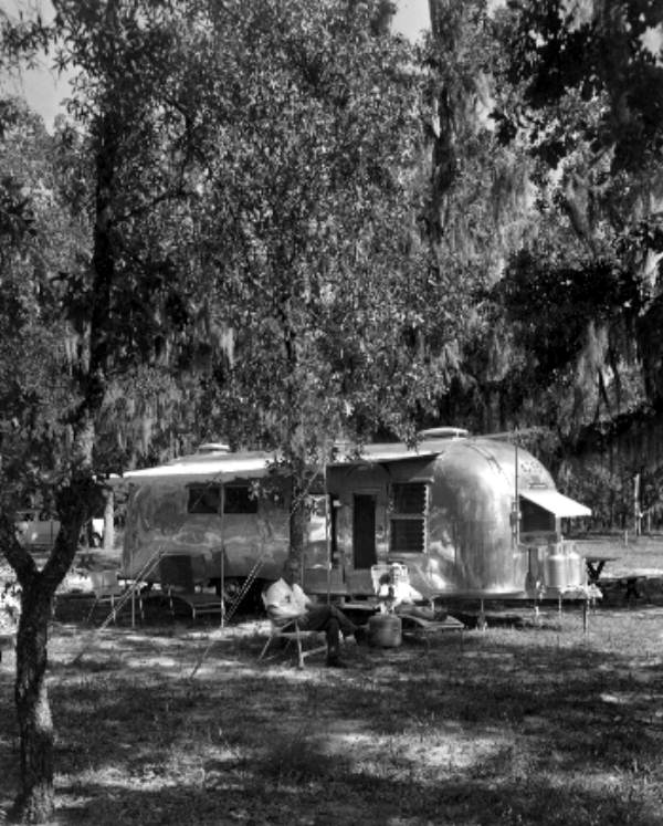 Mr and Mrs. Herbert Smith camp at Apalachicola National Forest - Leon County, Florida 
