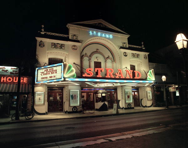 Night view of the Strand Theatre at 527 Duval Street - Key West, Florida