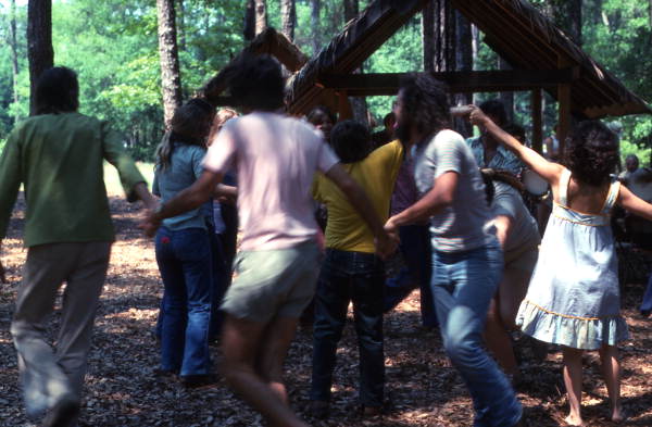 People dancing at the Portable Folk Festival - White Springs, Florida