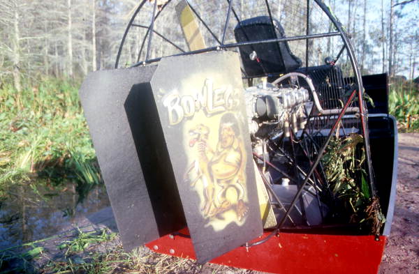 Rear of James Billie's airboat - Big Cypress Reservation, Florida