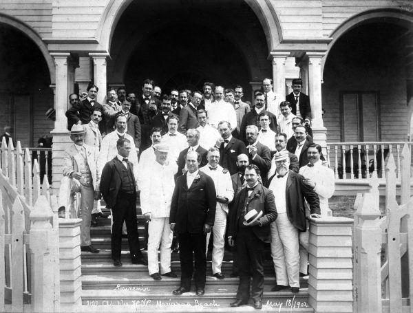 Governor William S. Jennings during visit to Havana - Cuba