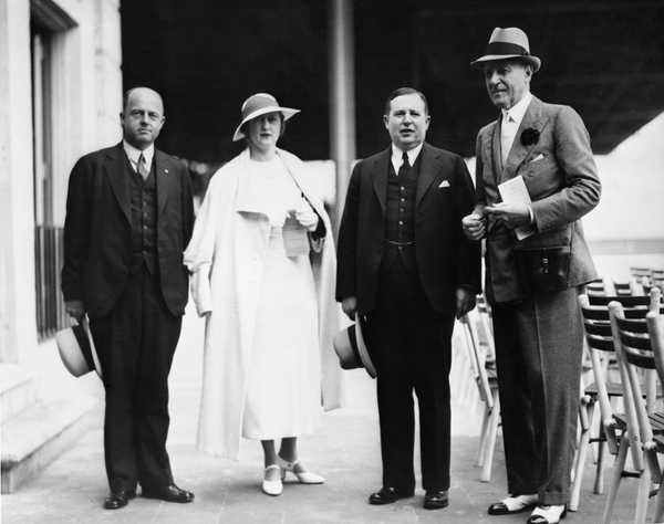 Fred Davis, Alice Sholtz, Governor Sholtz and an unknown man