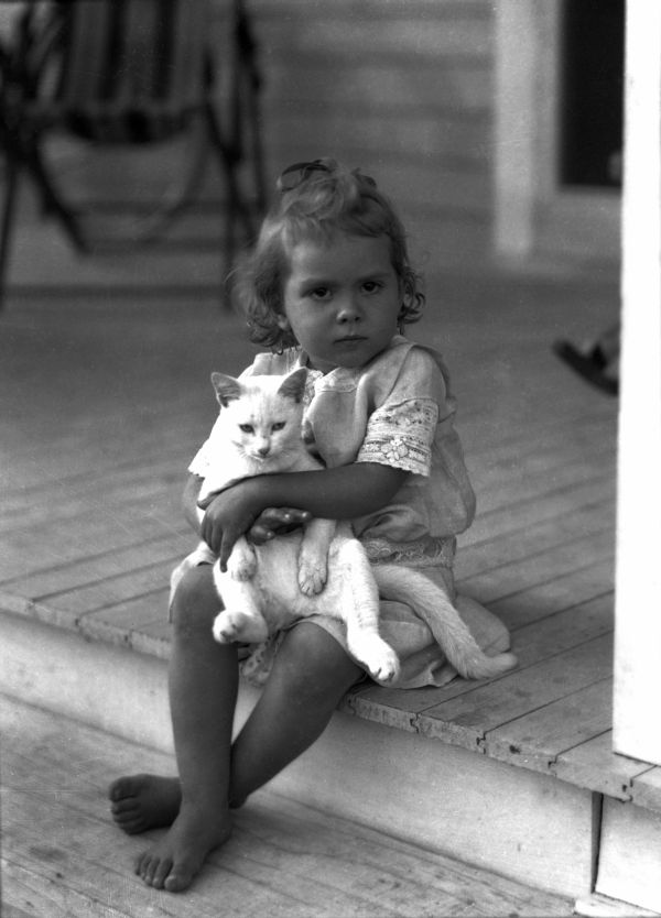 Girl and cat