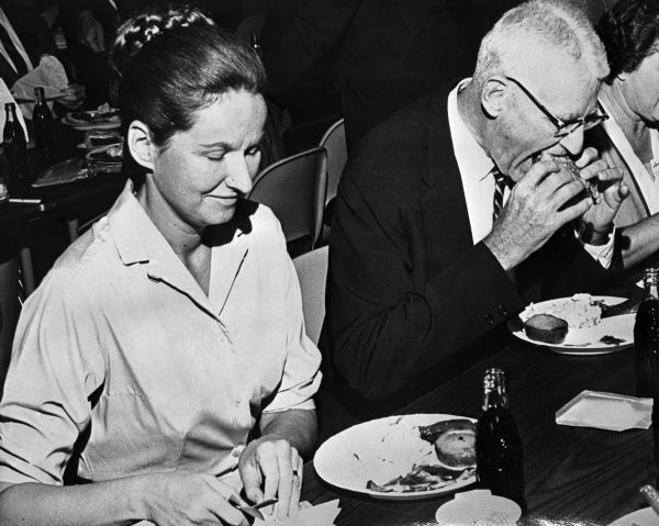 Sally Caldwell McCord and her father Millard F. Caldwell