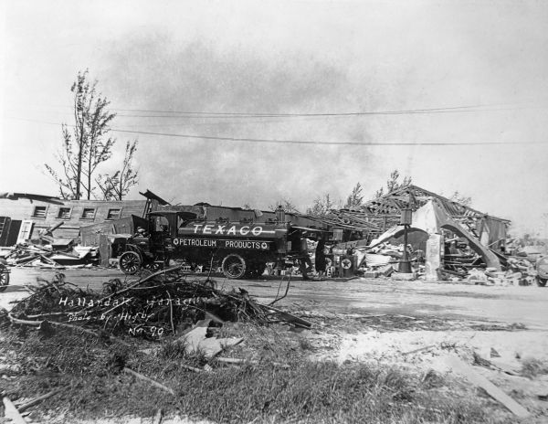 Hallandale garage damaged by hurricane of 1926