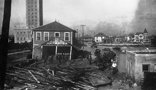 Some of the damage done by the 1926 hurricane