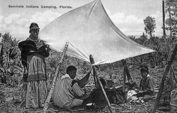 Seminole Indians camping - Florida