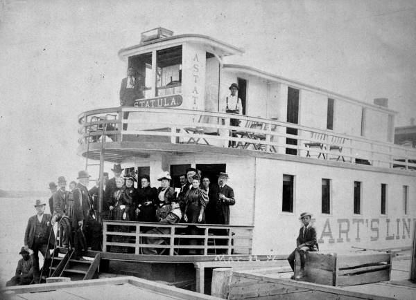 Passengers aboard the Astatula in Palatka