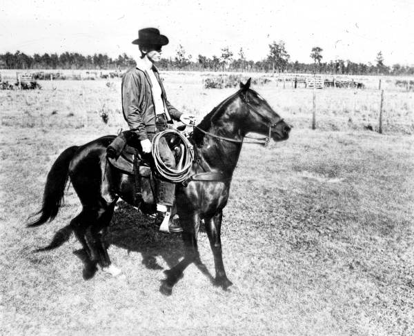 Doyle Elam Carlton, Jr., on his ranch - Wauchula, Florida