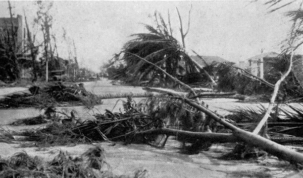 Debris left by the 1926 hurricane