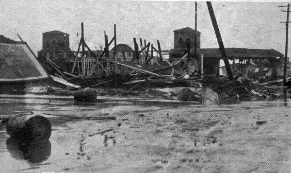 Buildings ruined by the 1926 hurricane