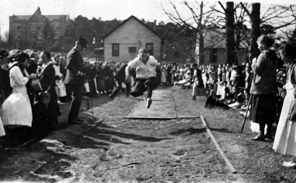 Dorothy Dodd long jumping during field day - Tallahassee, Florida
