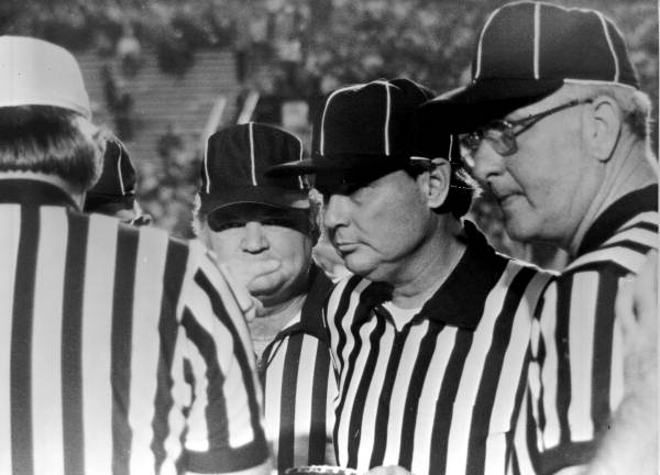 Governor Bob Graham working as downskeeper during the FSU-UF football game - Tallahassee, Florida