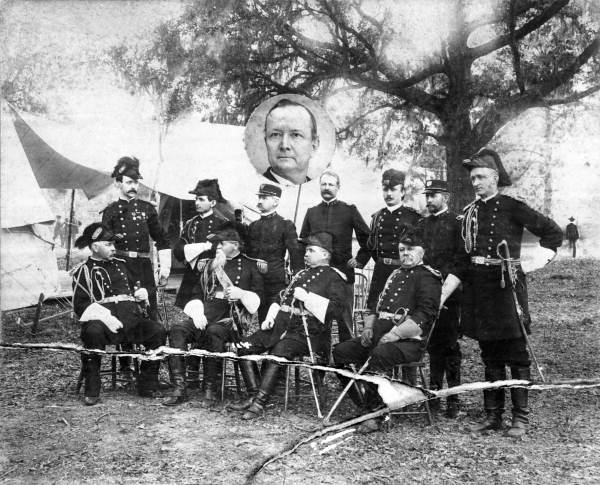 Governor William Bloxham and staff in Tampa, May 1897.