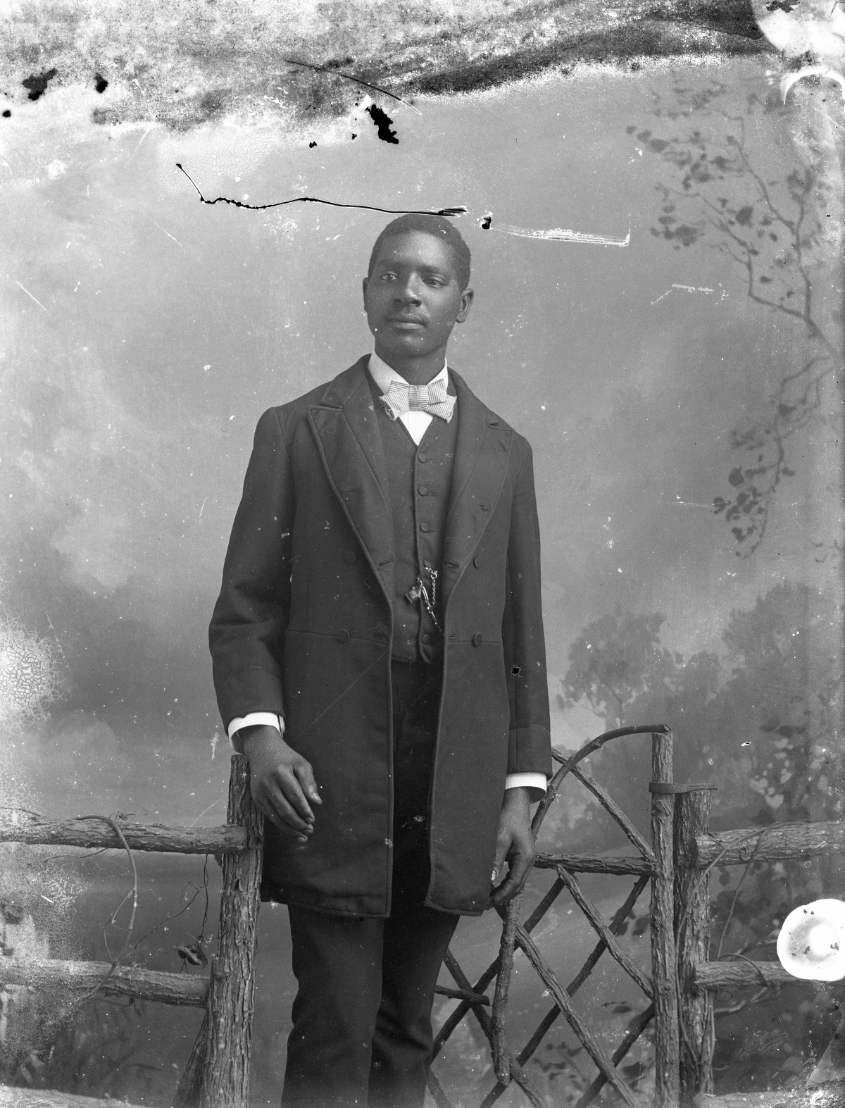 Man with striped bow tie