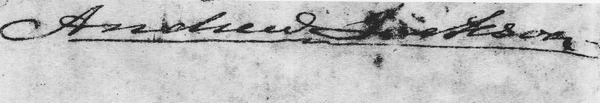 Signature of Andrew Jackson