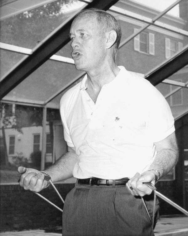 Florida Governor Farris Bryant exercising