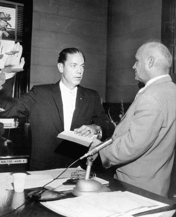 Haydon Burns being sworn in as mayor of Jacksonville