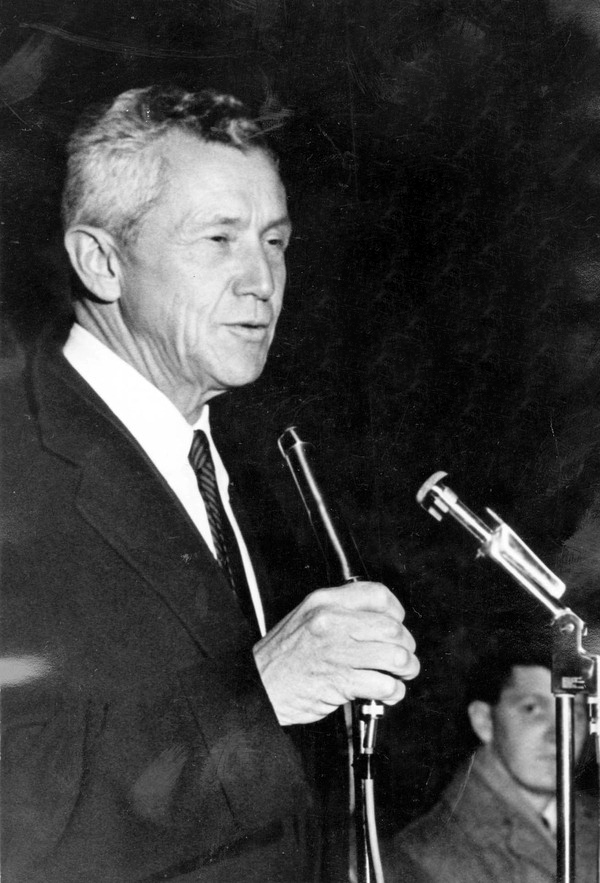 Florida Governor LeRoy Collins giving a speech