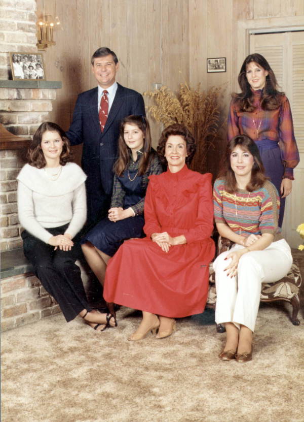 Portrait of Florida Governor Bob Graham and his family