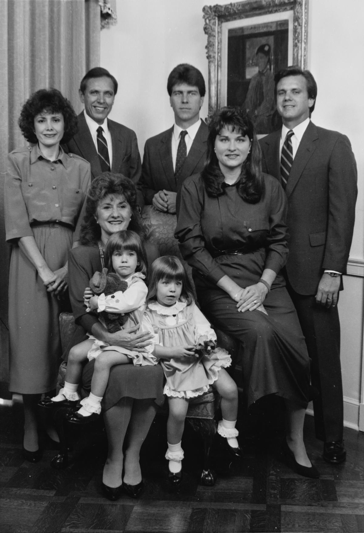 Portrait of Florida Governor Bob Martinez and his family