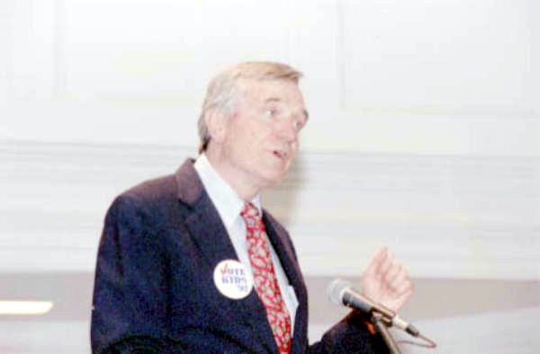 Florida Governor Chiles delivering a speech