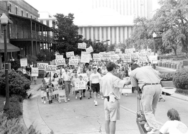 Lawton Chiles and Buddy MacKay campaigning in Florida's gubernatorial race