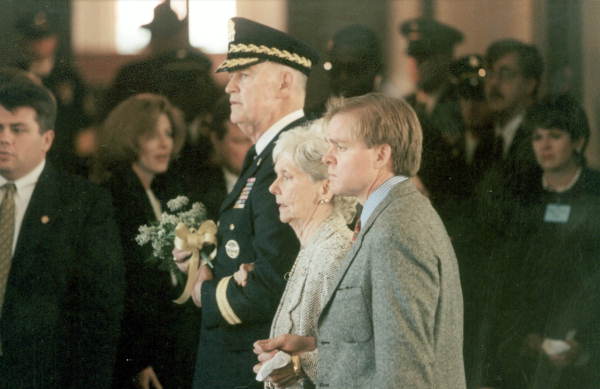 Inside the Old Capitol building at Governor Chiles' funeral
