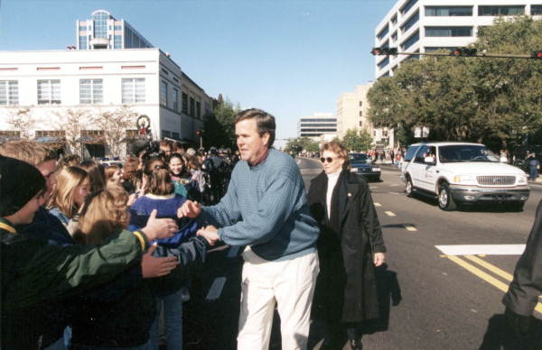 Governor Jeb Bush before inaugural parade