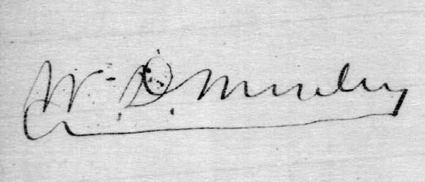 Signature of William Moseley