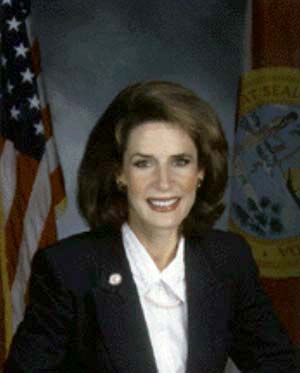 Portrait of Katherine Harris, Florida Secretary of State.