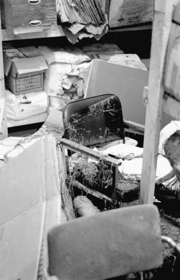 Mess left behind by Hurricane Andrew