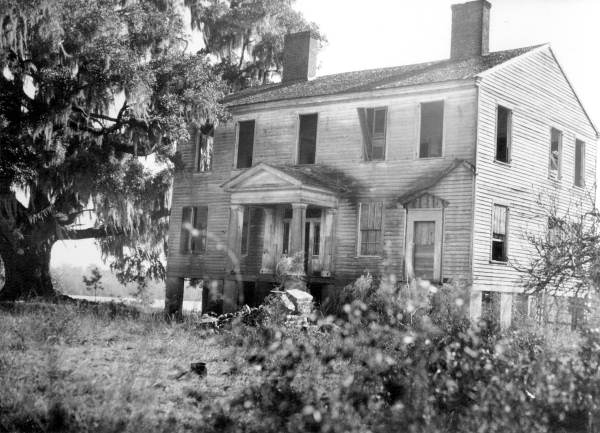 Rear of the old Gregory house before it was moved - Ocheesee Landing, Florida