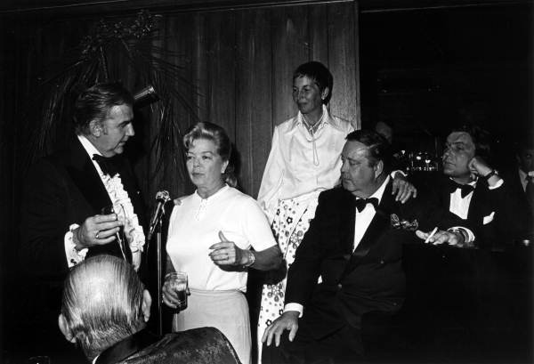 Tonight Show announcer Ed McMahon, left, and actor Jackie Gleason, second from right, at Le Club International regatta - Fort Lauderdale, Florida
