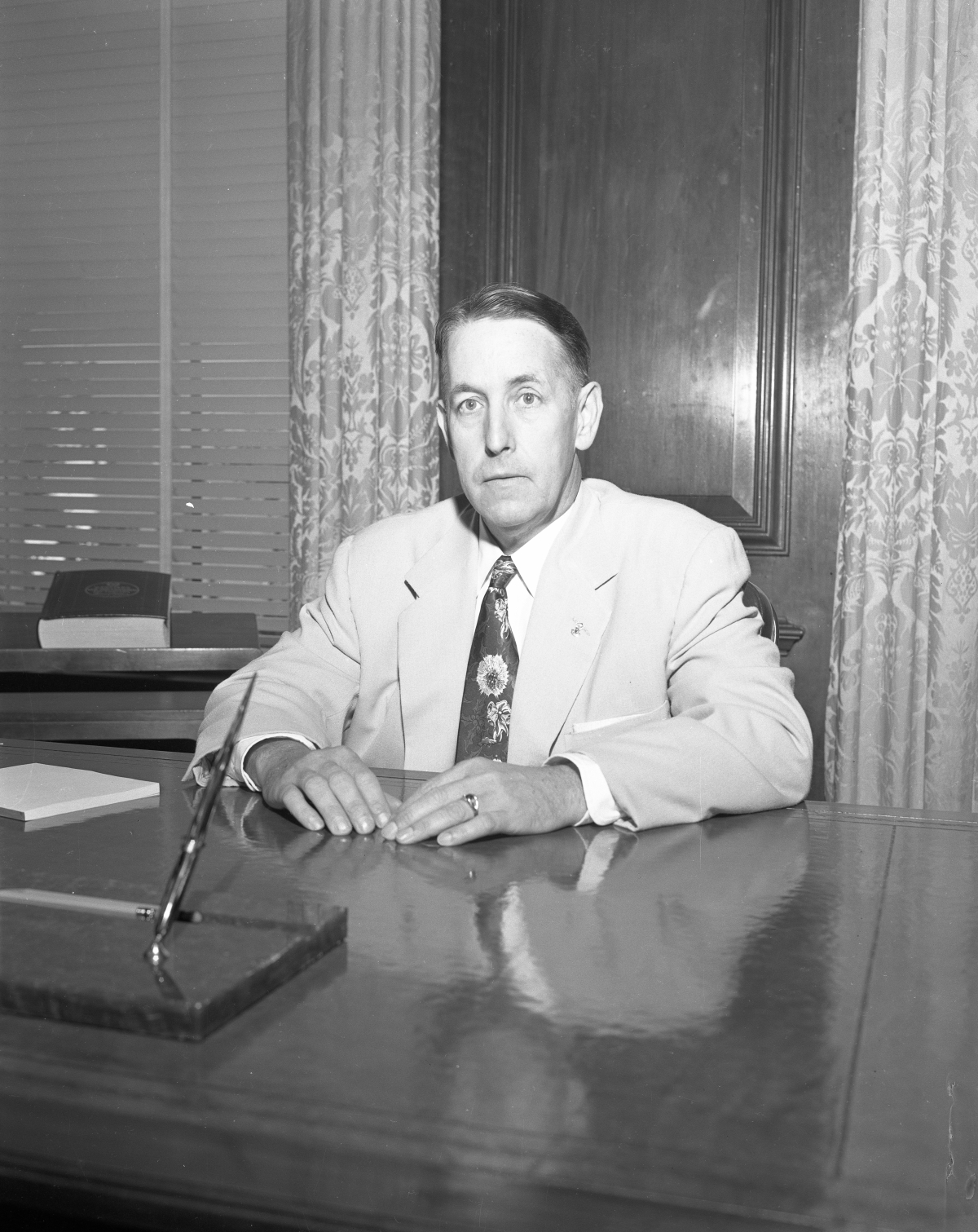 Governor Charley Johns in his office