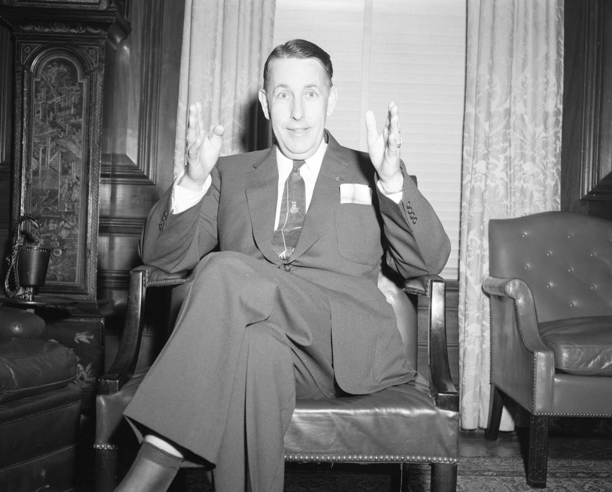 Governor Charley Johns in his office