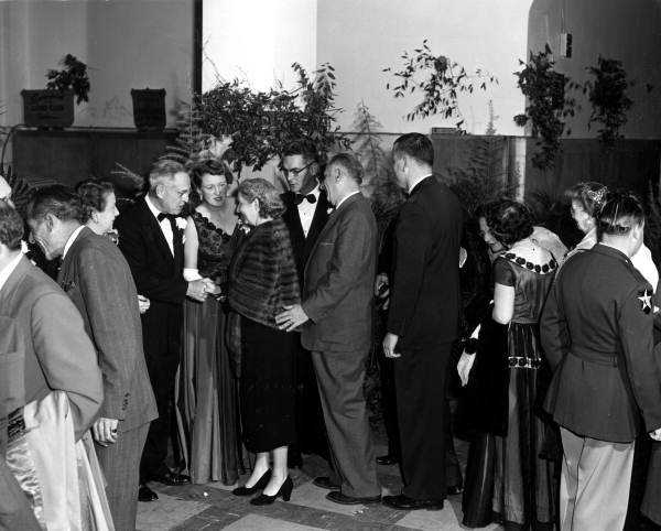 Governor Dan McCarty (center) in the inaugural reception at Capitol - Tallahassee, Florida