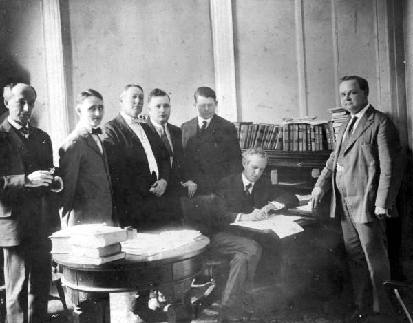 Governor Hardee signing the bill creating Union County - Tallahassee, Florida