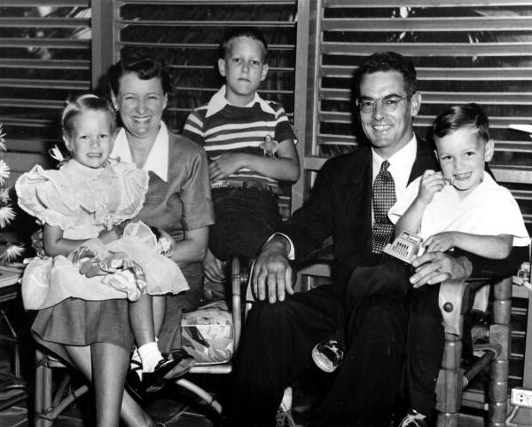Governor Dan McCarty and his family at home - Fort Pierce