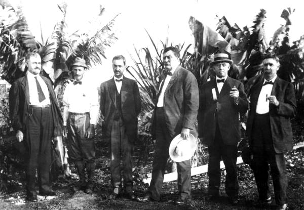 Governor Albert W. Gilchrist with party on tour of the Everglades