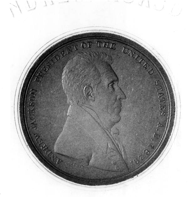 Medallion portrait of President Andrew Jackson